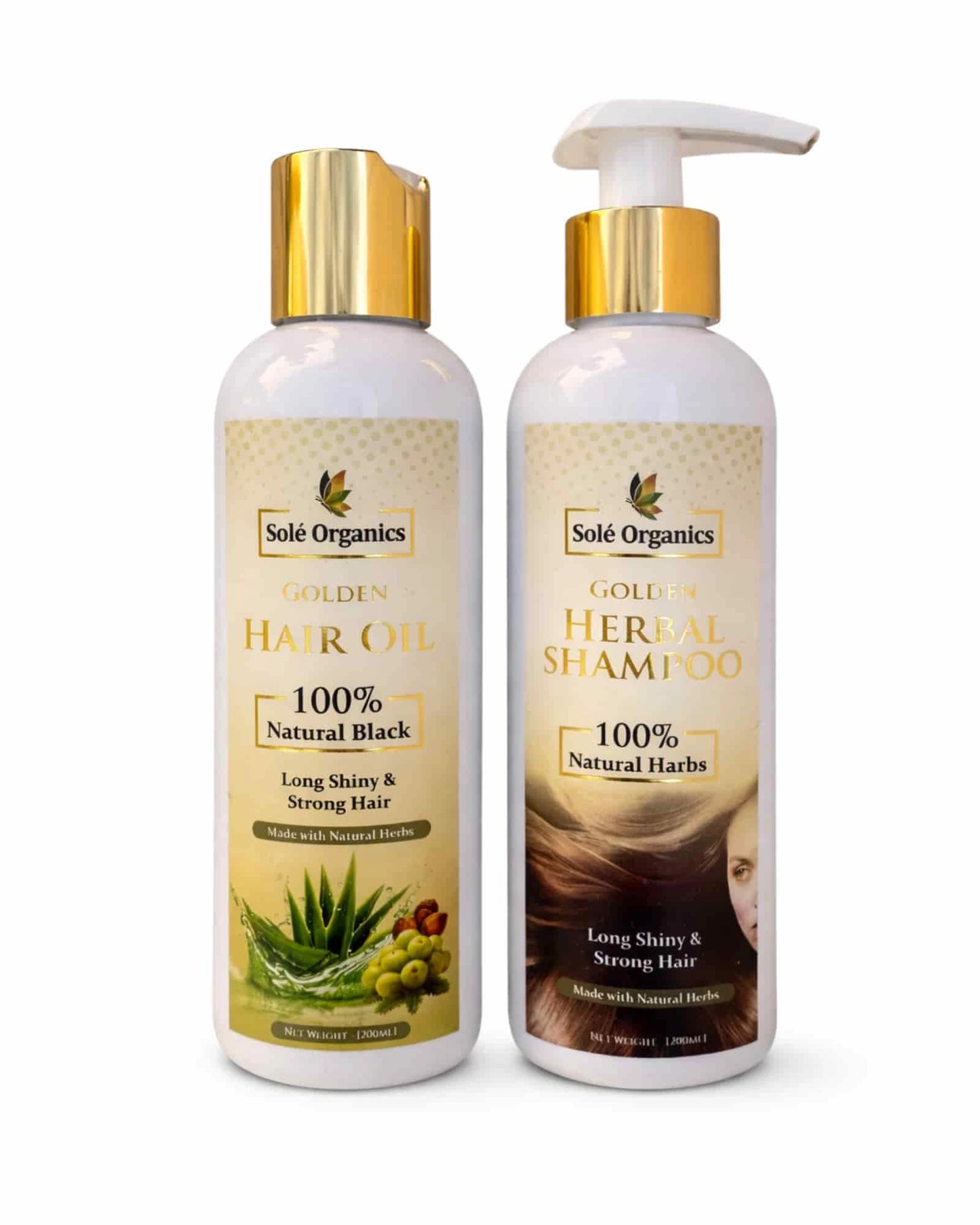 Golden Hair Oil & Golden Herbal Shampoo – Save 30% on Combo