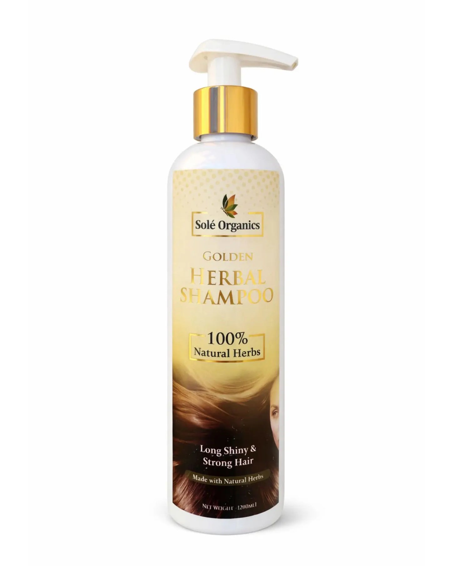 Golden Herbal Shampoo For Soft, Strong & Healthy Hair