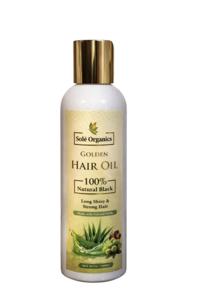 Golden Hair Oil by Sole Organics for Long, Shiny & Strong Hair