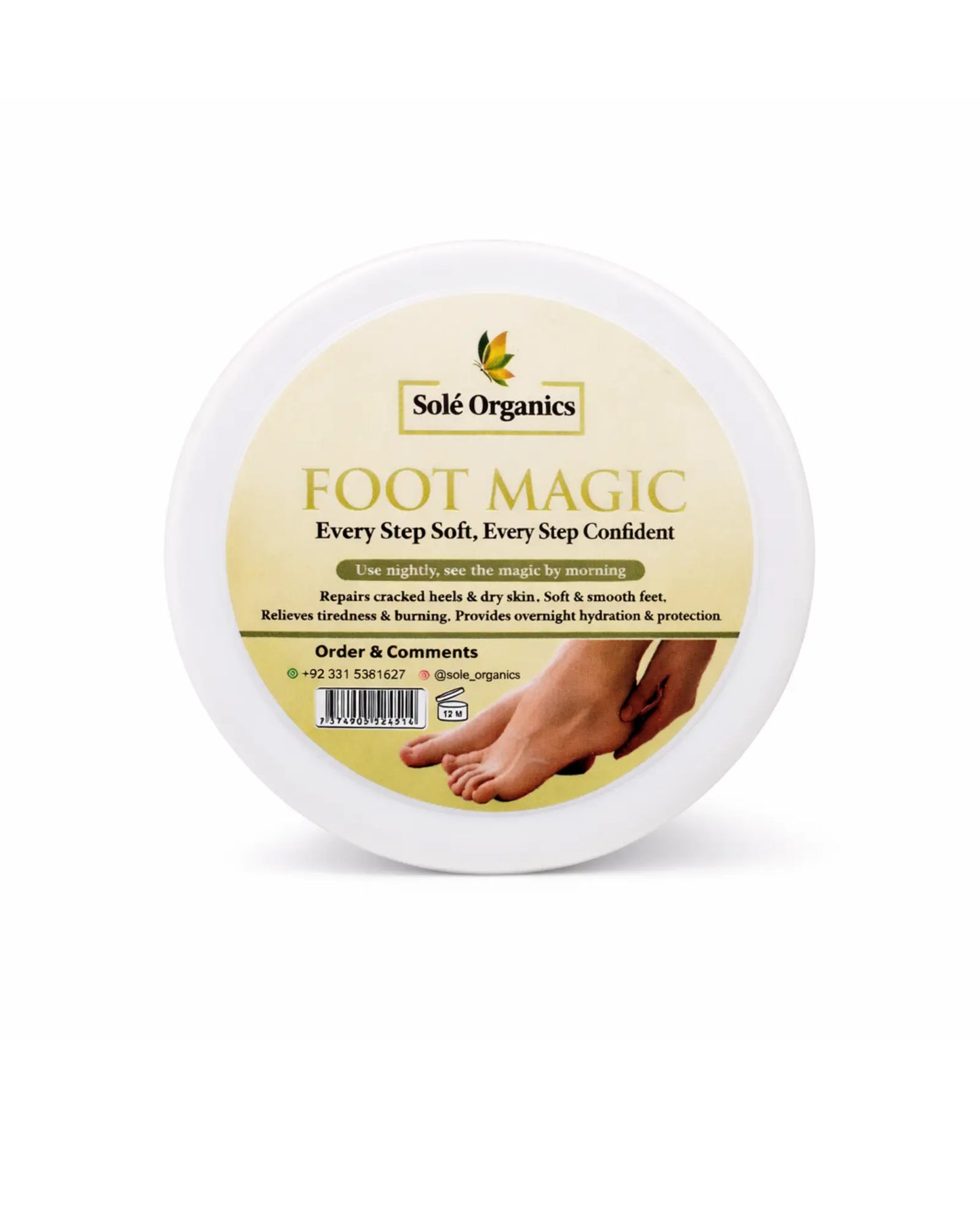 Foot Magic by Sole Organics – Repair Cream for Cracked Heels & Soft Feet