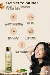 Golden Hair Oil by Sole Organics for Long, Shiny & Strong Hair