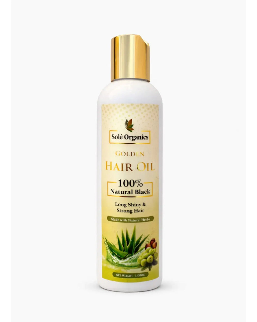 Golden Hair Oil by Sole Organics for Long, Shiny & Strong Hair