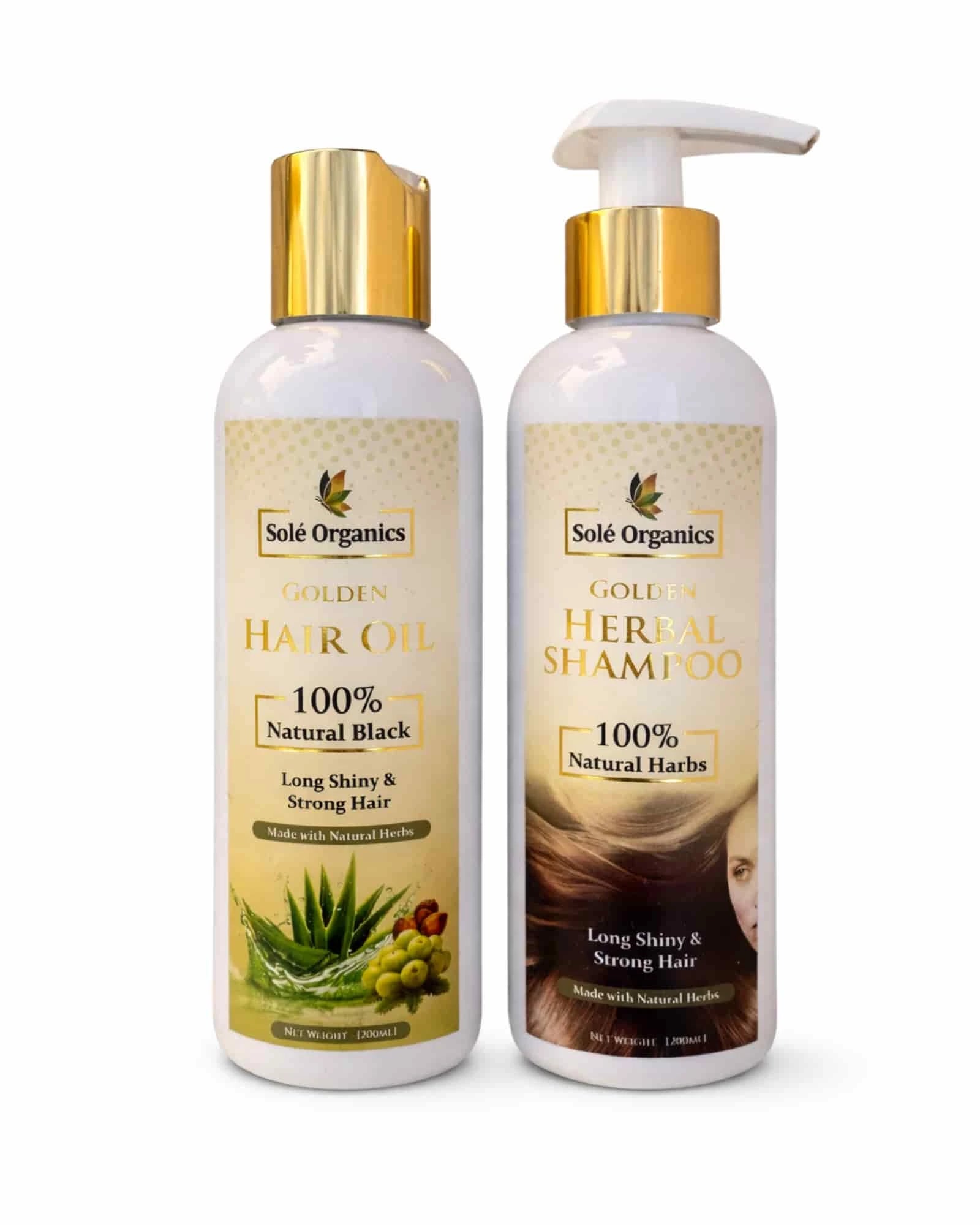 Golden Hair Oil & Golden Herbal Shampoo – Save 15% More on Combo